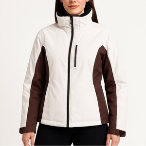 Spyder Women's White and Brown Ski Jacket
